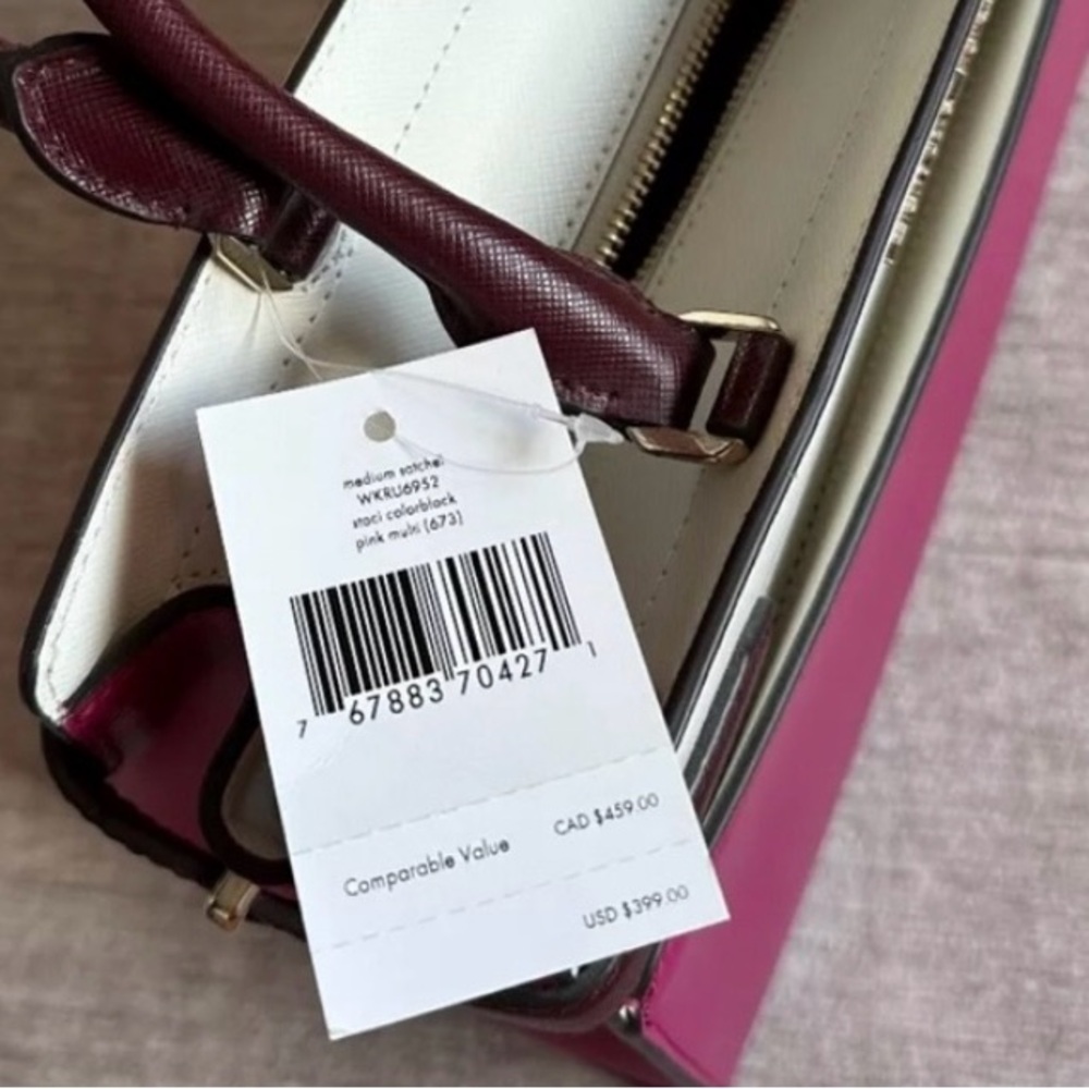 🩷♠️ Kate Spade Spade New York Staci Colorblock Leather Satchel♠️🩷 - Picture 10 of 10